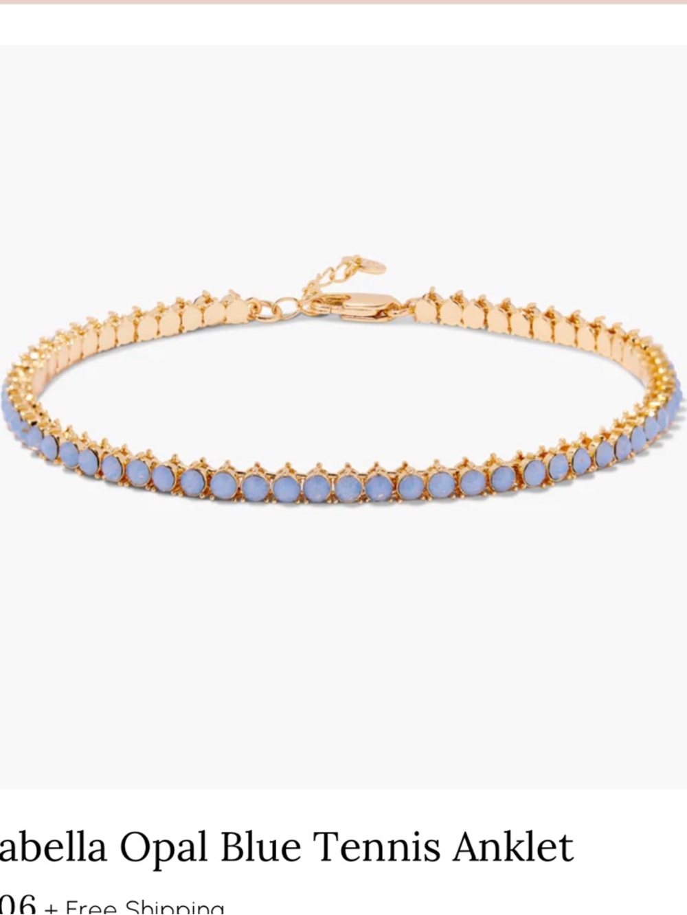 Brook & York Isabella Opal Blue Tennis Anklet
